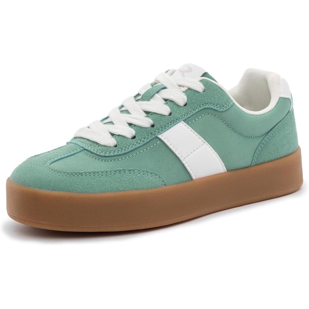 imageRihero Platform Sneakers for Women Comfortable Fashion Retro Sneakers Casual NonSlip Tennis Walking ShoesGreen