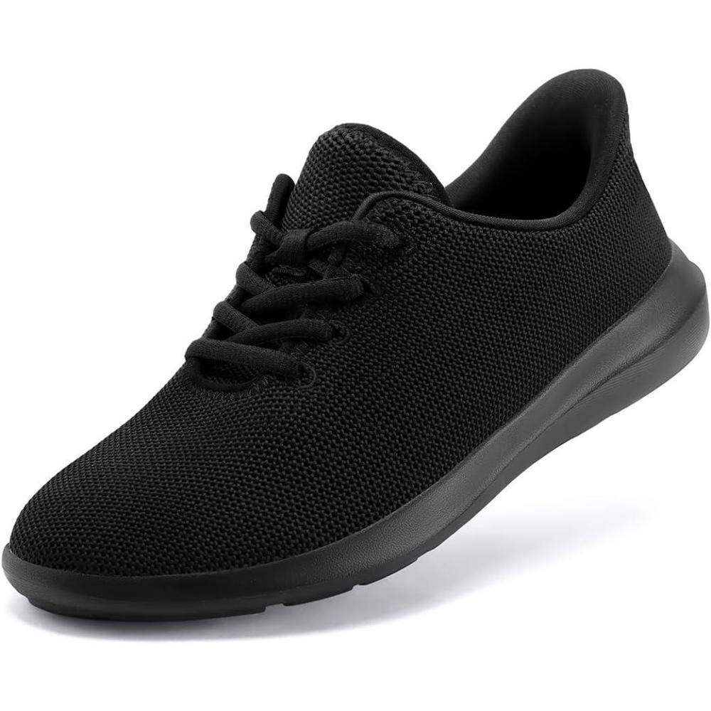imageRihero Womens Walking Shoes Athletic Tennis Running Shoes Non Slip Lightweight Gym Casual SneakersBlack