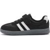 Rihero Boys Girls Sneakers Kids Cute School Uniform Shoes Slip on Walking Sneakers for Toddler/Little Kid/Big Kid(Black)
