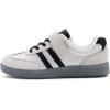 Rihero Boys Girls Sneakers Kids Cute School Uniform Shoes Slip on Walking Sneakers for Toddler/Little Kid/Big Kid(Silver)