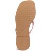 Rihero Flip Flops for Women Comfortable Square Toe Beach Sandals Slip On Leather Thong Flat Sandals Dressy(Pink)