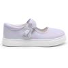 Rihero Girls Sneakers Kids School Uniform Mary Jane Shoes Casual Walking Shoes for Toddler Little Big Kids(Glitter Purple)