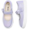 Rihero Girls Sneakers Kids School Uniform Mary Jane Shoes Casual Walking Shoes for Toddler Little Big Kids(Glitter Purple)