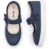 Rihero Girls Sneakers Kids School Uniform Mary Jane Shoes Casual Walking Shoes for Toddler Little Big Kids(Navy)