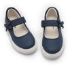 Rihero Girls Sneakers Kids School Uniform Mary Jane Shoes Casual Walking Shoes for Toddler Little Big Kids(Navy)