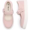 Rihero Girls Sneakers Kids School Uniform Mary Jane Shoes Casual Walking Shoes for Toddler Little Big Kids(Pink)