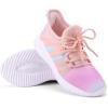 Rihero Girls Tennis Shoes Kids Running Shoes Toddler Lace-Up Lightweight Walking Slip On Sneakers(Gradient Pink)