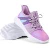 Rihero Girls Tennis Shoes Kids Running Shoes Toddler Lace-Up Lightweight Walking Slip On Sneakers(Gradient Purple)