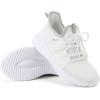 Rihero Girls Tennis Shoes Kids Running Shoes Toddler Lace-Up Lightweight Walking Slip On Sneakers(White)