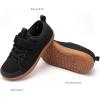 Rihero Kids Barefoot Shoes Boys Girls Wide Toe Box Walking Shoes Breathable Toddler Little Big Kid Sneakers(Black)