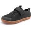 Rihero Kids Barefoot Shoes Boys Girls Wide Toe Box Walking Shoes Breathable Toddler Little Big Kid Sneakers(Grey)