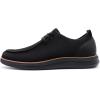 Rihero Mens Casual Shoes Wide Loafers Comfortable Walking Slip On Lightweight Breathable Lace Up Shoes(Black)