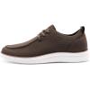 Rihero Mens Casual Shoes Wide Loafers Comfortable Walking Slip On Lightweight Breathable Lace Up Shoes(Brown)