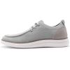 Rihero Mens Casual Shoes Wide Loafers Comfortable Walking Slip On Lightweight Breathable Lace Up Shoes(Grey)