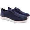 Rihero Mens Casual Shoes Wide Loafers Comfortable Walking Slip On Lightweight Breathable Lace Up Shoes(Navy Blue)