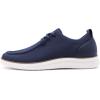 Rihero Mens Casual Shoes Wide Loafers Comfortable Walking Slip On Lightweight Breathable Lace Up Shoes(Navy Blue)