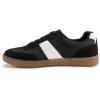 Rihero Men’s Fashion Sneakers Comfortable Tennis Walking Shoes Lace-Up Non Slip Casual Sneakers(Black)