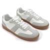 Rihero Men’s Fashion Sneakers Comfortable Tennis Walking Shoes Lace-Up Non Slip Casual Sneakers(White)