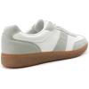 Rihero Men’s Fashion Sneakers Comfortable Tennis Walking Shoes Lace-Up Non Slip Casual Sneakers(White)