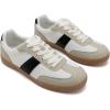 Rihero Men’s Fashion Sneakers Comfortable Tennis Walking Shoes Lace-Up Non Slip Casual Sneakers(White Black)