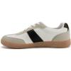 Rihero Men’s Fashion Sneakers Comfortable Tennis Walking Shoes Lace-Up Non Slip Casual Sneakers(White Black)
