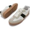 Rihero Men’s Fashion Sneakers Comfortable Tennis Walking Shoes Lace-Up Non Slip Casual Sneakers(White Black)
