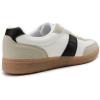Rihero Men’s Fashion Sneakers Comfortable Tennis Walking Shoes Lace-Up Non Slip Casual Sneakers(White Black)