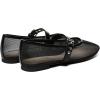 Rihero Mesh Ballet Flats for Women Square Toe Mary Jane Flats Comfortable Casual Ballerina Shoes(Black)