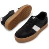 Rihero Platform Sneakers for Women Comfortable Fashion Retro Sneakers Casual Non-Slip Tennis Walking Shoes(Black)
