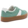 Rihero Platform Sneakers for Women Comfortable Fashion Retro Sneakers Casual Non-Slip Tennis Walking Shoes(Green)