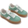 Rihero Platform Sneakers for Women Comfortable Fashion Retro Sneakers Casual Non-Slip Tennis Walking Shoes(Green)