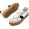 Rihero Platform Sneakers for Women Comfortable Fashion Retro Sneakers Casual Non-Slip Tennis Walking Shoes(White Black)