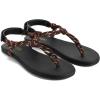 Rihero Rope Thong Sandals for Women Ankle Strap Slip On Comfortable Beach Flat Sandals(Brown)