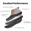 Rihero Women’s Classic Waterproof Ankle Boots Fashion Lightweight Leather Suede Hiking Ankle Booties(Grey Brown)
