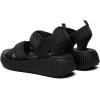 Rihero Women’s Comfortable Platform Sport Sandals Open Toe Soft Adjustable Summer Beach Wedge Sandals(All Black)