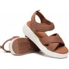 Rihero Women’s Comfortable Platform Sport Sandals Open Toe Soft Adjustable Summer Beach Wedge Sandals(Tan)