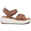 Rihero Women’s Comfortable Platform Sport Sandals Open Toe Soft Adjustable Summer Beach Wedge Sandals(Tan)