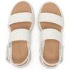 Rihero Women’s Comfortable Walking Sandals Casual Summer Outdoor Open Toe Low Flatform Platform Wedge Sandals(White)