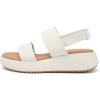 Rihero Women’s Comfortable Walking Sandals Casual Summer Outdoor Open Toe Low Flatform Platform Wedge Sandals(White)