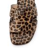 Rihero Women’s Dressy Flat Sandals Comfortable Slip On Leather Slide Sandals(Leopard)