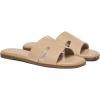 Rihero Women’s Dressy Flat Sandals Comfortable Slip On Leather Slide Sandals(Nude)