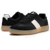 Rihero Women’s Fashion Sneakers Comfortable Walking Shoes Casual Lace-Up Non Slip Sneakers(Black)