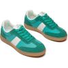 Rihero Women’s Fashion Sneakers Comfortable Walking Shoes Casual Lace-Up Non Slip Sneakers(Green)