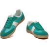 Rihero Women’s Fashion Sneakers Comfortable Walking Shoes Casual Lace-Up Non Slip Sneakers(Green)
