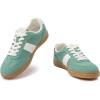Rihero Women’s Fashion Sneakers Comfortable Walking Shoes Casual Lace-Up Non Slip Sneakers(Light Green)