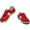 Rihero Women’s Fashion Sneakers Comfortable Walking Shoes Casual Lace-Up Non Slip Sneakers(Red)