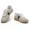 Rihero Women’s Fashion Sneakers Comfortable Walking Shoes Casual Lace-Up Non Slip Sneakers(Taupe)