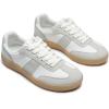 Rihero Women’s Fashion Sneakers Comfortable Walking Shoes Casual Lace-Up Non Slip Sneakers(White)