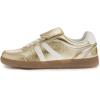 Rihero Women’s Fashion Sneakers Tennis Walking Shoes Lace-Up Comfortable Non Slip Casual Sneakers(Gold)
