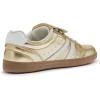 Rihero Women’s Fashion Sneakers Tennis Walking Shoes Lace-Up Comfortable Non Slip Casual Sneakers(Gold)